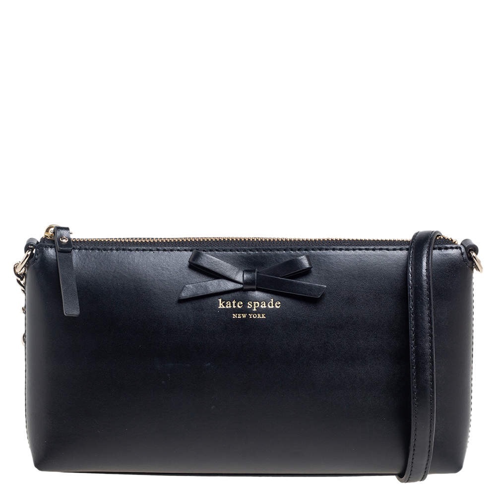 KATE SPADE Black Leather Sawyer Street Declan Crossbody Bag